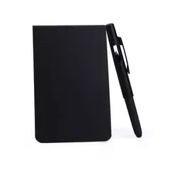 Bloco Para Anotações Com Caneta - Preto