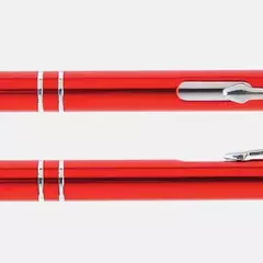 Caneta Esferográfica Em Alumínio Com Ponta Touch Vermelha - comprar online