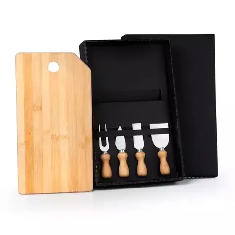 Conj. Tábua E Utensílios P/ Queijo - 5 Peças