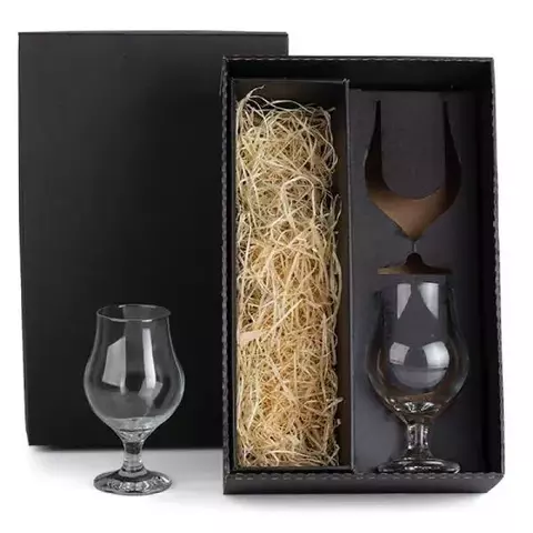 Jogo De Copos De Vidro P/ Cerveja 400 Ml - 2 Pçs - Com Espaço Para A Garrafa