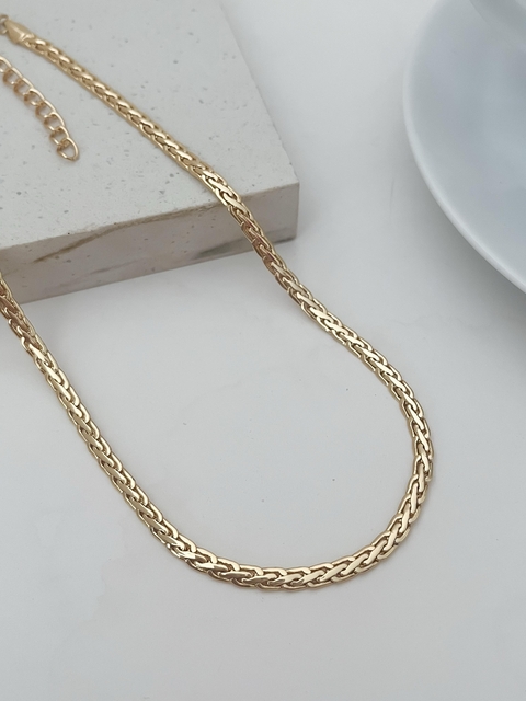 CORRENTE TRANÇADA DOURADA - comprar online