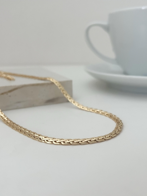 CORRENTE TRANÇADA DOURADA na internet