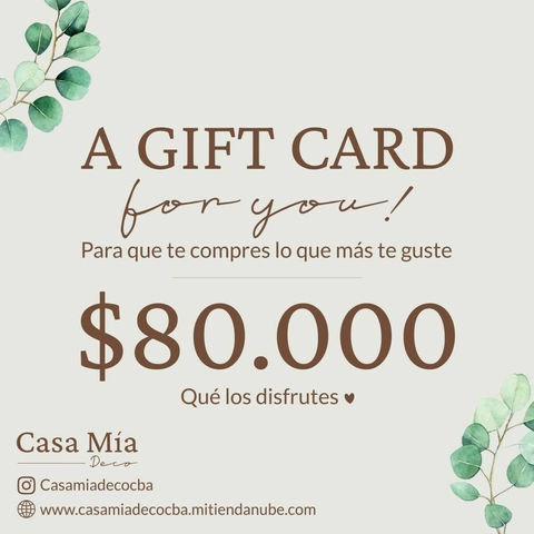 Gift Card para que esa persona especial pueda elegir lo que más le guste ❤️ - comprar online