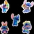 STICKERS ACRILICO DISNEY LILO AND STITCH SET X 5 UNIDADES M3