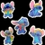 STICKERS ACRILICO DISNEY LILO AND STITCH SET X 5 UNIDADES M4