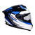 Capacete Racer1 Rc2 Start Attitude Preto Branco Azul - comprar online