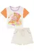 CONJUNTO DE BLUSA BOXY E SHORT EM LINHO COM ELASTANO KUKIE 83998 - comprar online