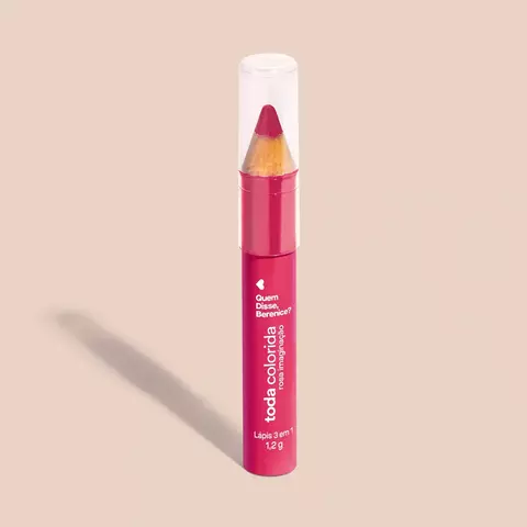 Lápis Multifuncional 3 Em 1 Rosa Imaginação Toda Colorida 1,2g na internet