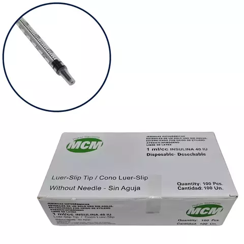 Jeringa de 1cc Tuberculina S/A - Caja X 100u Mcm - comprar online