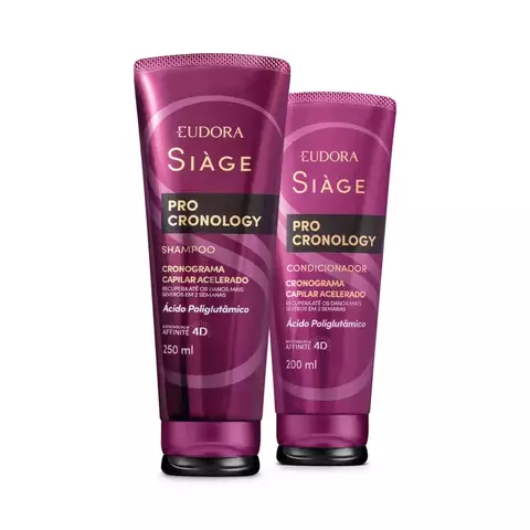 Siàge Eudora Pro Cronology: Shampoo 250ml + Condicionador 200ml