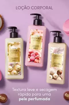 Creme Hidratante Desodorante Corporal Eudora Instance Algodão e Jasmim 400ml - comprar online
