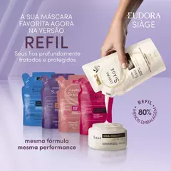 Cronograma Capilar Siàge Eudora : Refil Liso Intenso 250g + Refil Nutri Rosé 250g + Refil Cica-Therapy 250g - Aquino Multimarcas e Cia