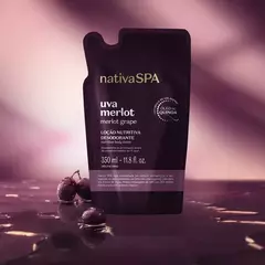 Nativa SPA Uva Merlot o Boticário Refil - Loção Nutritiva Desodorante 350ml - Aquino Multimarcas e Cia