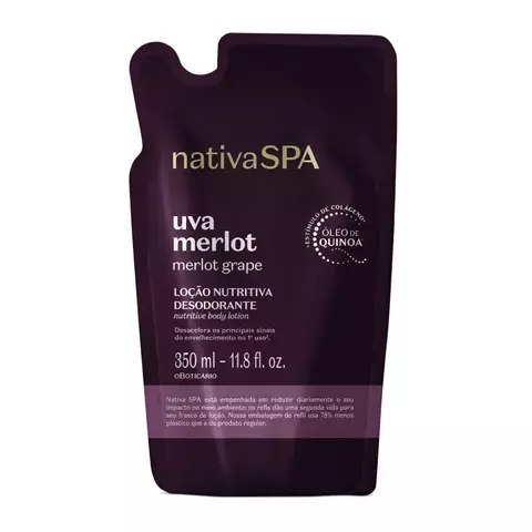 Nativa SPA Uva Merlot o Boticário Refil - Loção Nutritiva Desodorante 350ml - comprar online