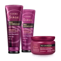 Siàge Eudora Pro Cronology: Shampoo 250ml + Condicionador 200ml + Máscara de Hidratação 250g