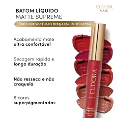 Batom Líquido Matte Supreme 4,0mlh - comprar online
