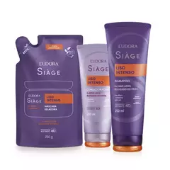 Siàge Liso Intenso Rotina: Shampoo 250ml + Refil Máscara Capilar 250g + Condicionador 200ml