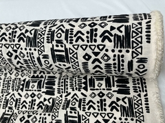 Gross Estampado Liviano Jeroglifico Negro