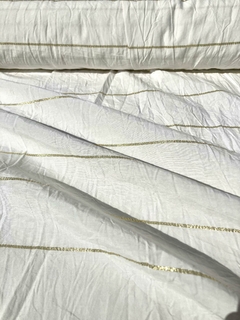 Tusor Rayado 1 ,50 ancho LUREX DORADO