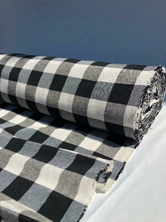 Tusor a cuadros picnic 1,50 Negro en internet