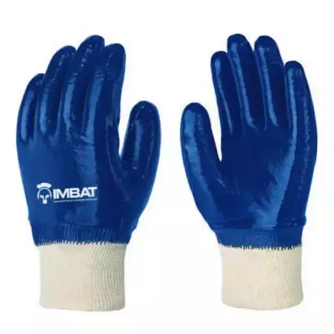 LUVA TRICOTADA BANHO PALMAR LATEX AZUL 9 - IMBAT