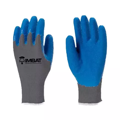 LUVA TRICOTADA BANHO PALMAR LATEX AZUL 9 - IMBAT