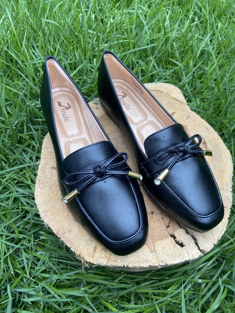 Mocassim palmilhas confort preto