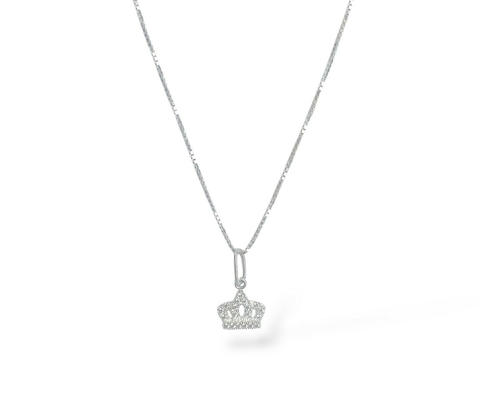 Colar Pingente Coroa Cravejada - comprar online