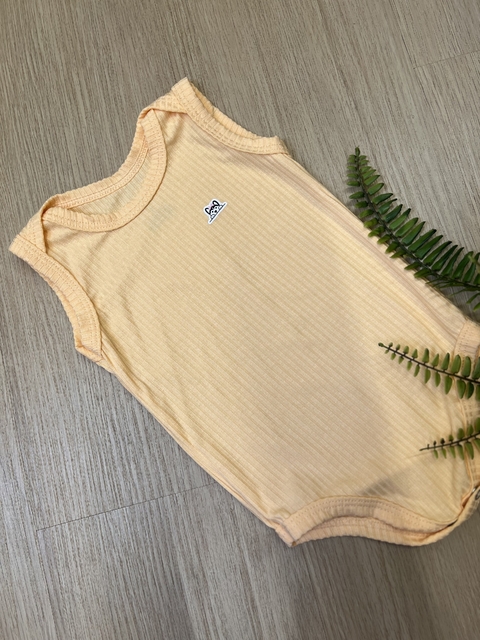 Body Regata Menina Salmão