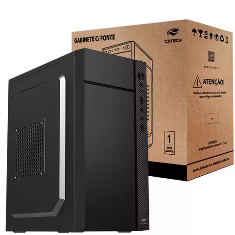 Gabinete Micro Atx Mt-34Bk Com Fonte 200W C3Tech