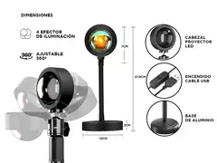 Lámpara Sunset LED con Control | 16 Colores en internet