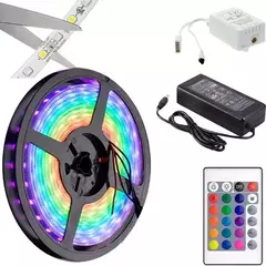 alt="Detalle tira LED 5050 RGB adhesiva con corte cada 10 cm"