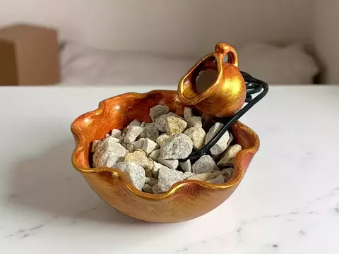 Fuente de cerámica ondulada mini