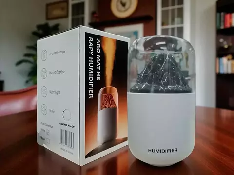 Humidificador volcán con luz led - comprar online