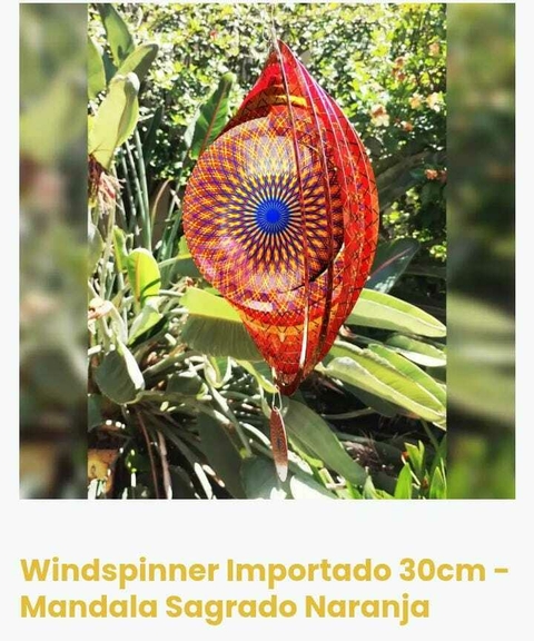 Windspinner importado MANDALA SAGRADO NARANJA