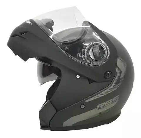 Casco Hawk Rs5 Rebatible Vector Negro Mate