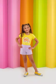 Conjunto Básico Moletom Love Happy Amarelo - comprar online