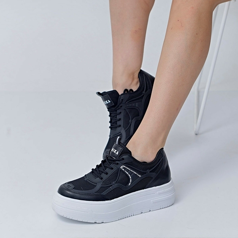 Zapatillas Flavia - Plataforma 5 cm, Eco Cuero Blanco con Base Antideslizante - comprar online