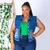 Colete Jeans Feminino Plus Size