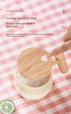 Caneca de café elétrica de vidro com agitação automática de 400 ml - loja online