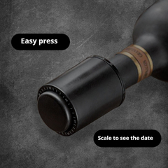 Rolha de vinho tipo prensa de aço inoxidável - Zênite