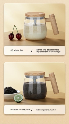 Caneca de café elétrica de vidro com agitação automática de 400 ml na internet