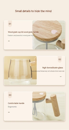 Imagem do Caneca de café elétrica de vidro com agitação automática de 400 ml