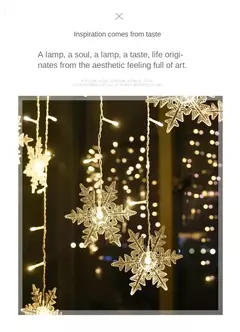 3.2m flocos de neve de natal led luzes da corda piscando luzes da cortina de fad - comprar online