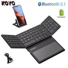 Teclado Dobrável com Touchpad e Conexão Bluetooth | Disponível em Português - comprar online