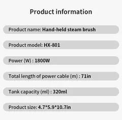 Ferro a vapor para roupas, vaporizador portátil, 1640w - Zênite