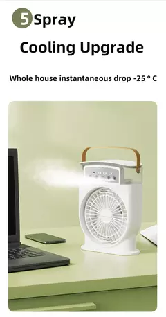 Ventilador Portátil com pulverização de 5 furos | Ideal para Abastecer com Á - loja online
