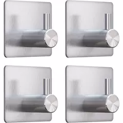 Imagem do Ganchos adesivos de aço inoxidável estilo moderno para banheiro, cozinha, roupa