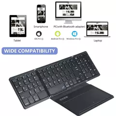 Teclado Dobrável com Touchpad e Conexão Bluetooth | Disponível em Português na internet