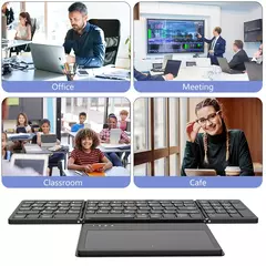 Teclado Dobrável com Touchpad e Conexão Bluetooth | Disponível em Português - loja online